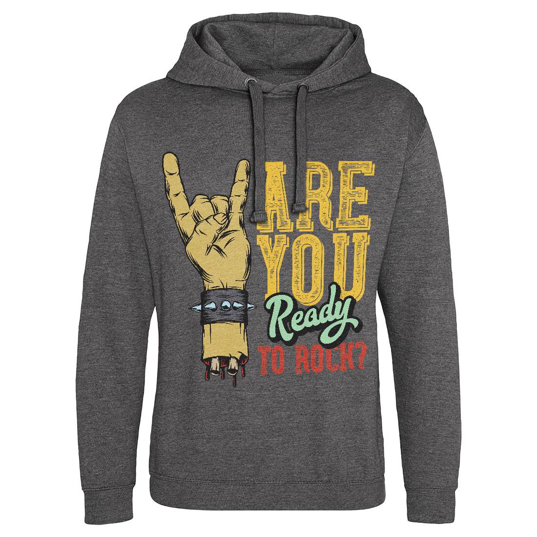 Ready To Rock Mens Hoodie Without Pocket Music D962