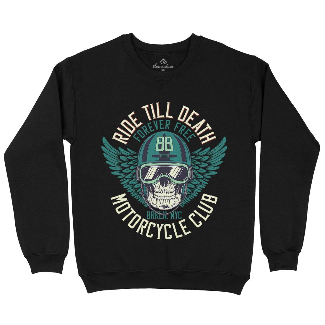 Ride Till Death Club Kids Crew Neck Sweatshirt Motorcycles D964