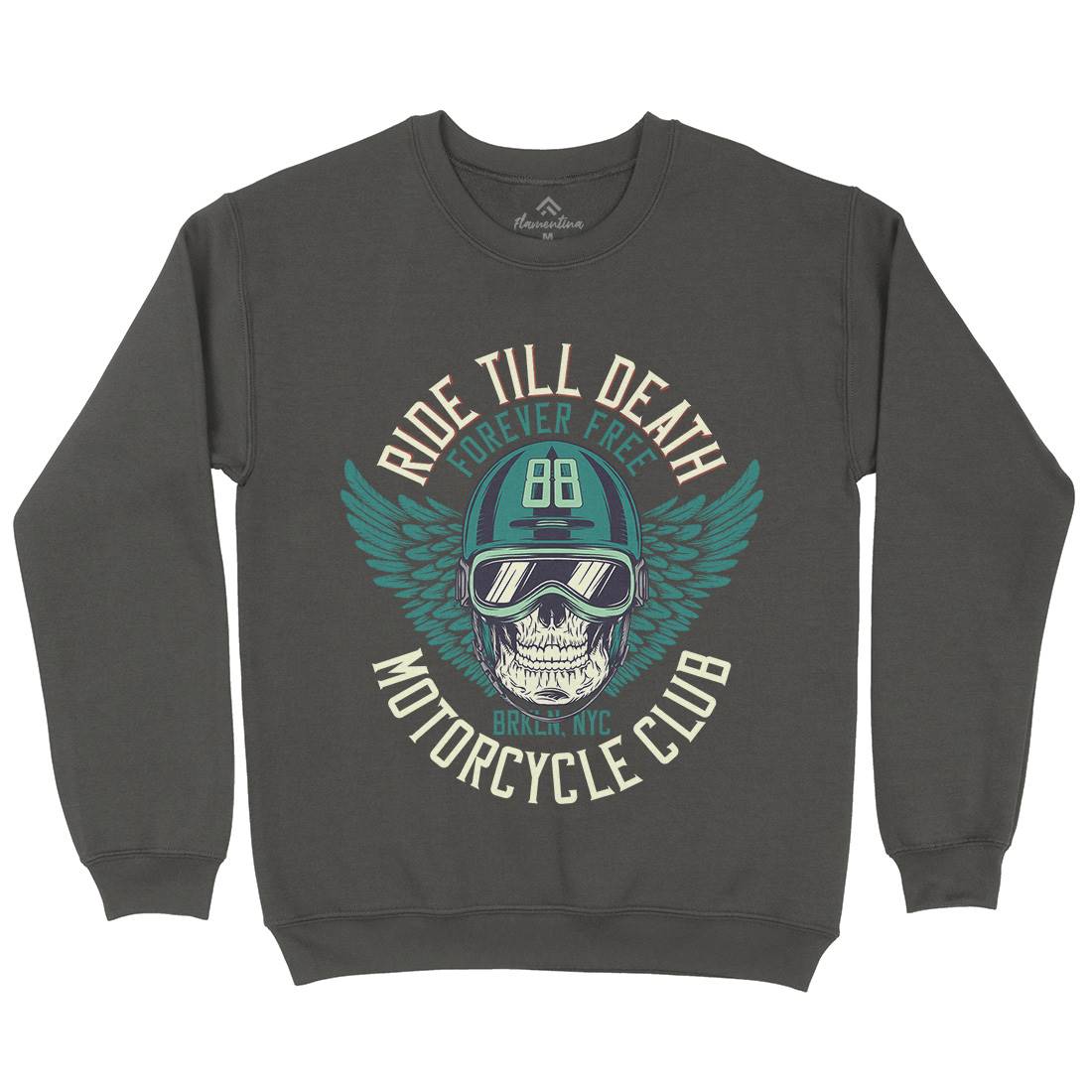 Ride Till Death Club Mens Crew Neck Sweatshirt Motorcycles D964