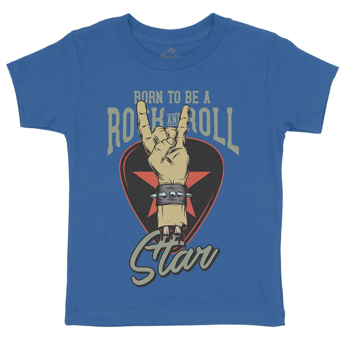 Rock And Roll Star Kids Crew Neck T-Shirt Music D965