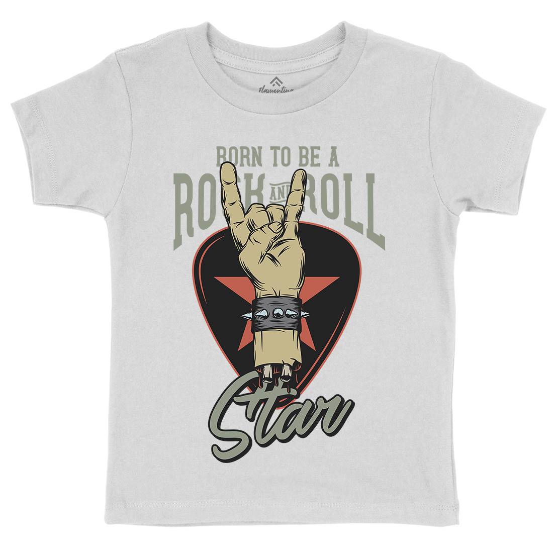 Rock And Roll Star Kids Crew Neck T-Shirt Music D965