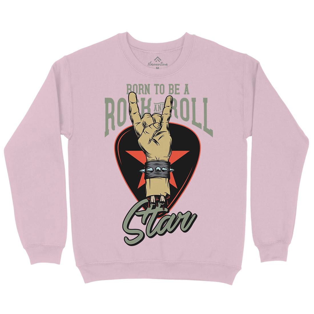 Rock And Roll Star Kids Crew Neck Sweatshirt Music D965