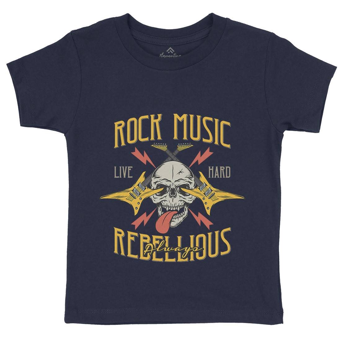 Rock Kids Organic Crew Neck T-Shirt Music D966
