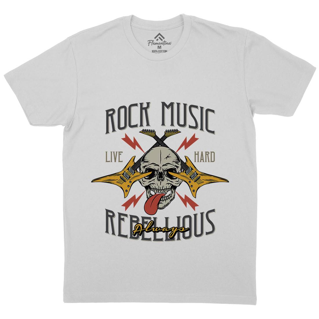 Rock Mens Crew Neck T-Shirt Music D966