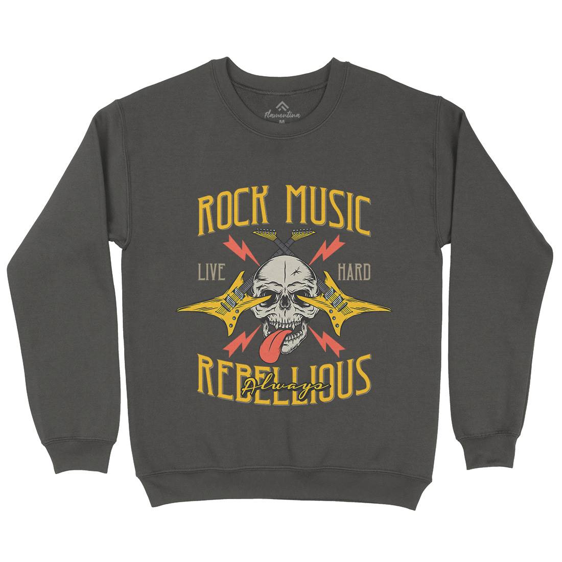 Rock Mens Crew Neck Sweatshirt Music D966