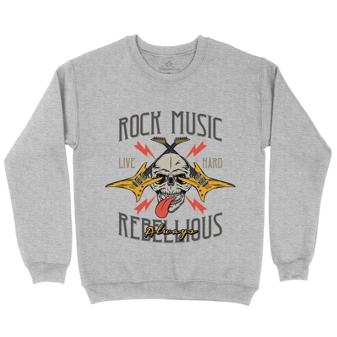 Rock Mens Crew Neck Sweatshirt Music D966
