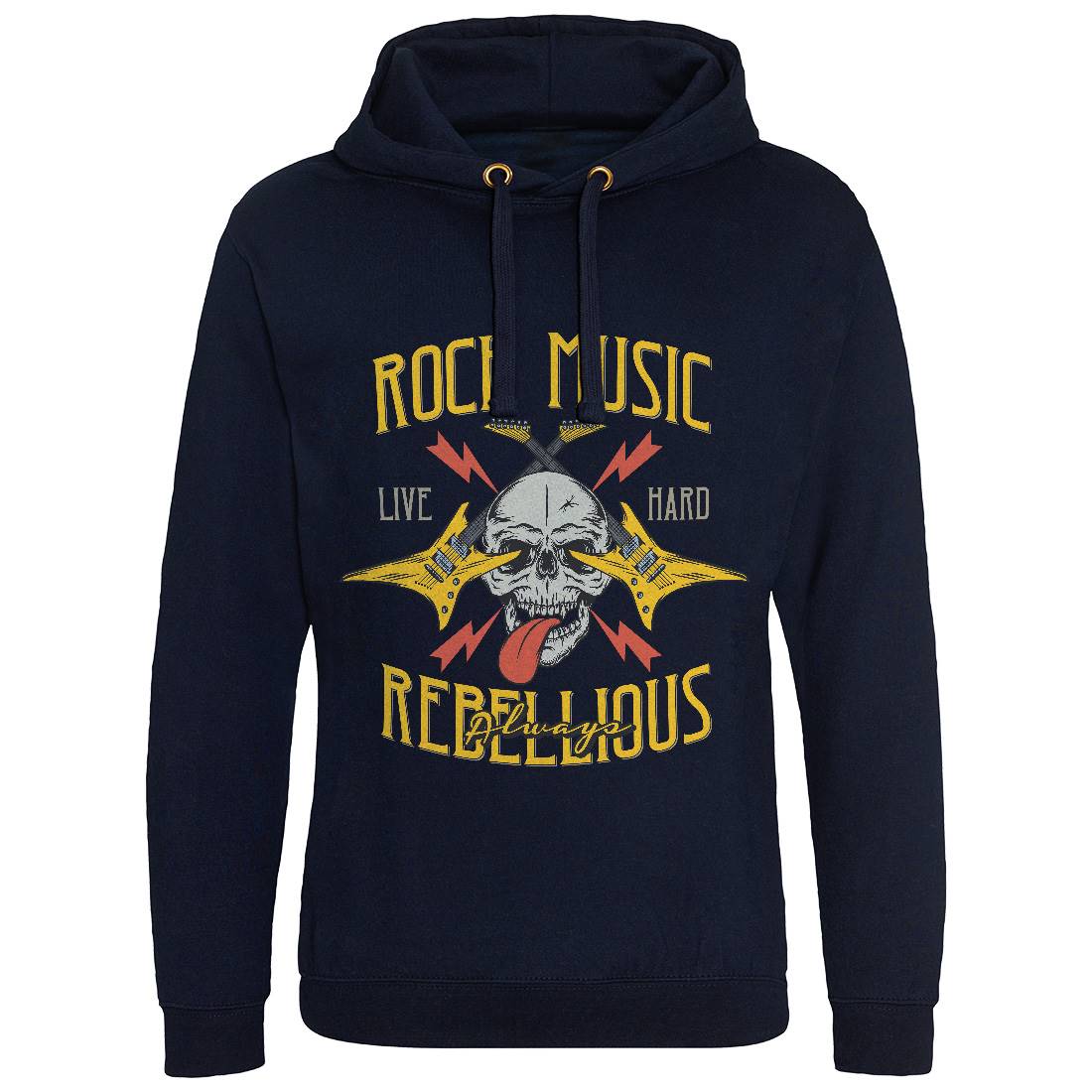 Rock Mens Hoodie Without Pocket Music D966