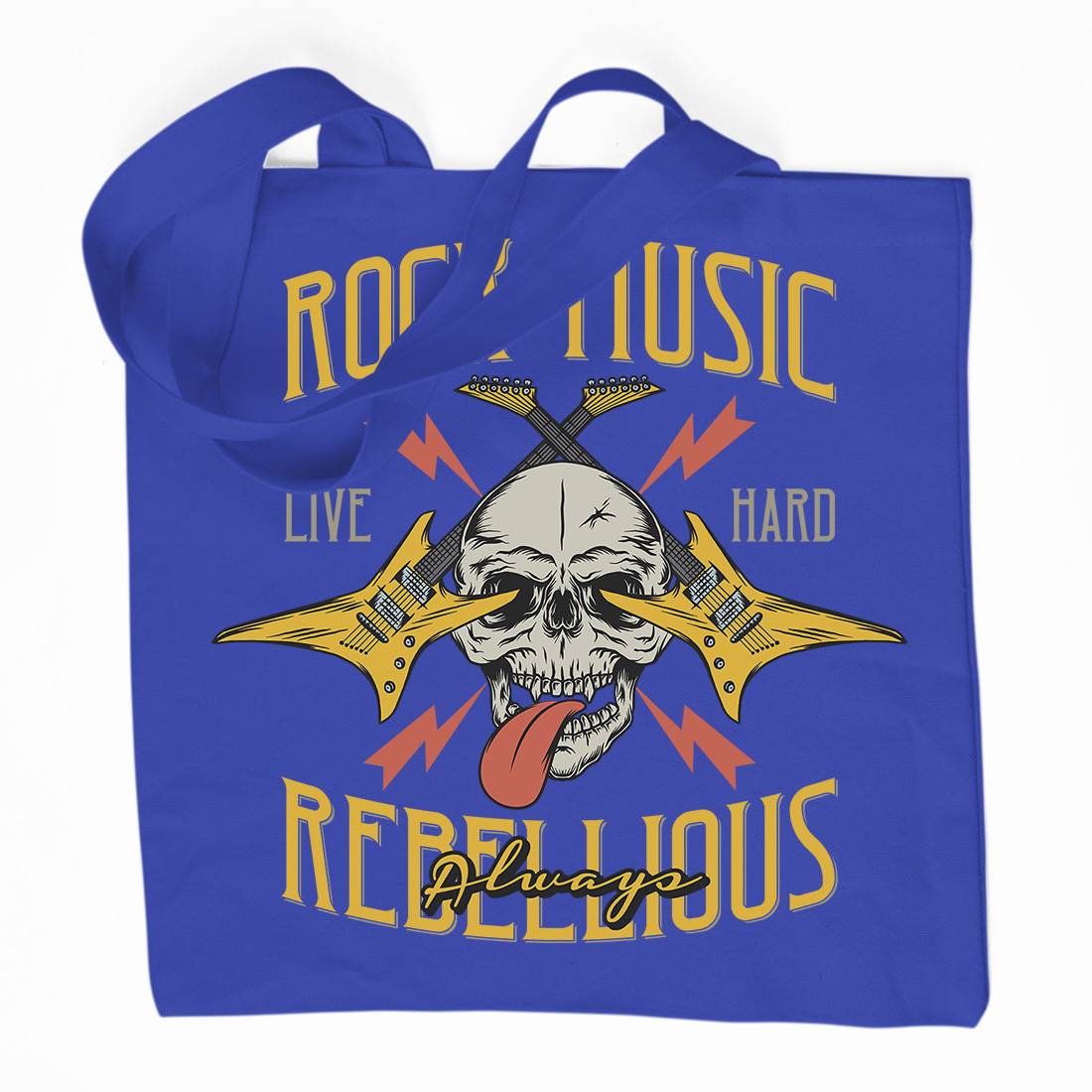 Rock Organic Premium Cotton Tote Bag Music D966