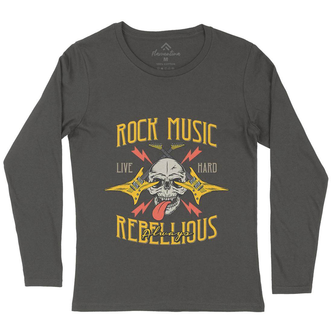 Rock Womens Long Sleeve T-Shirt Music D966