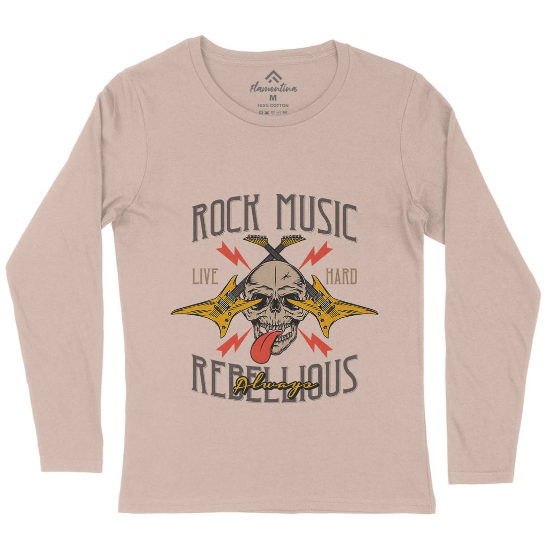 Rock Womens Long Sleeve T-Shirt Music D966