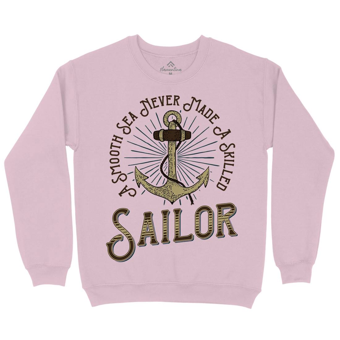 Sailor Anchor Kids Crew Neck Sweatshirt Navy D967