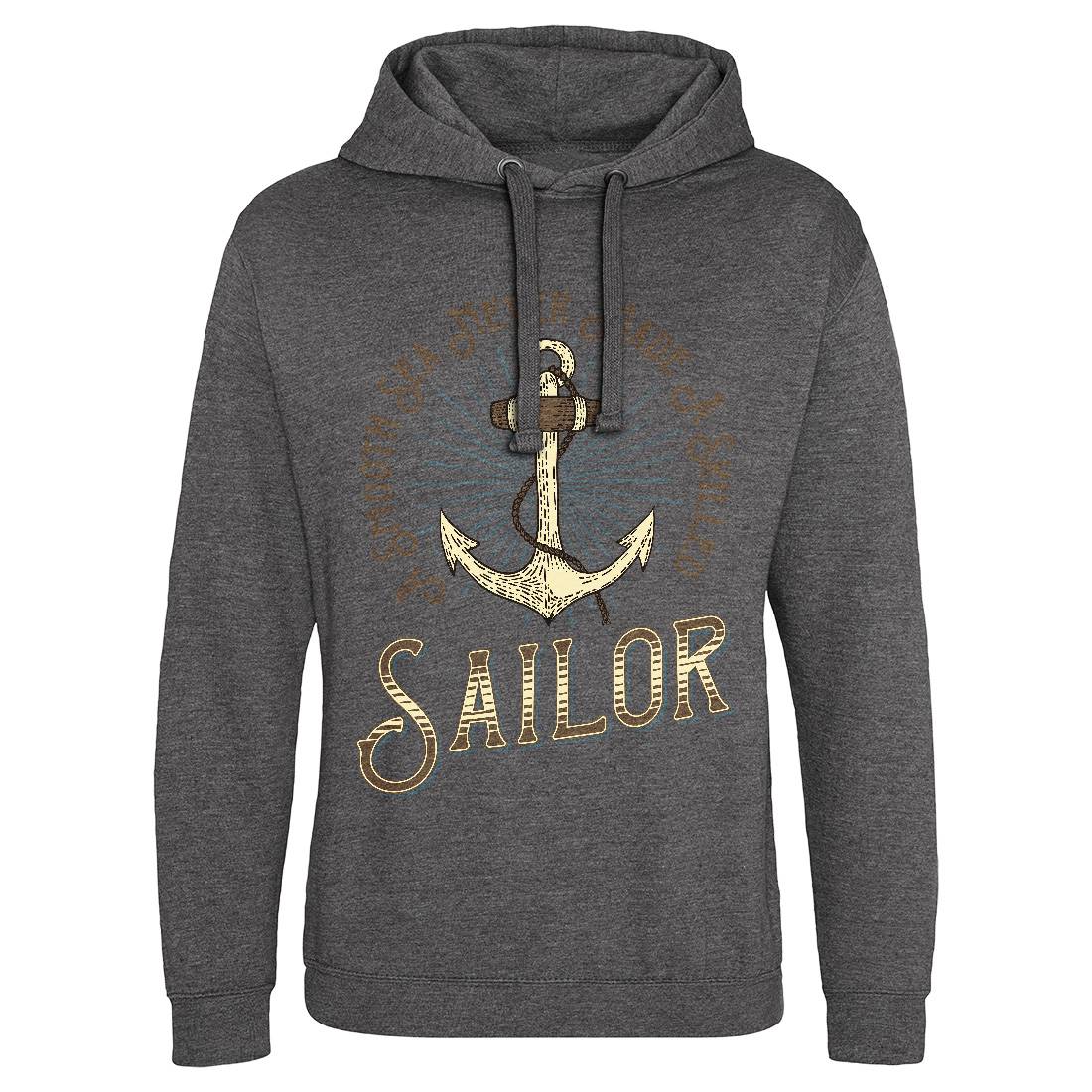 Sailor Anchor Mens Hoodie Without Pocket Navy D967