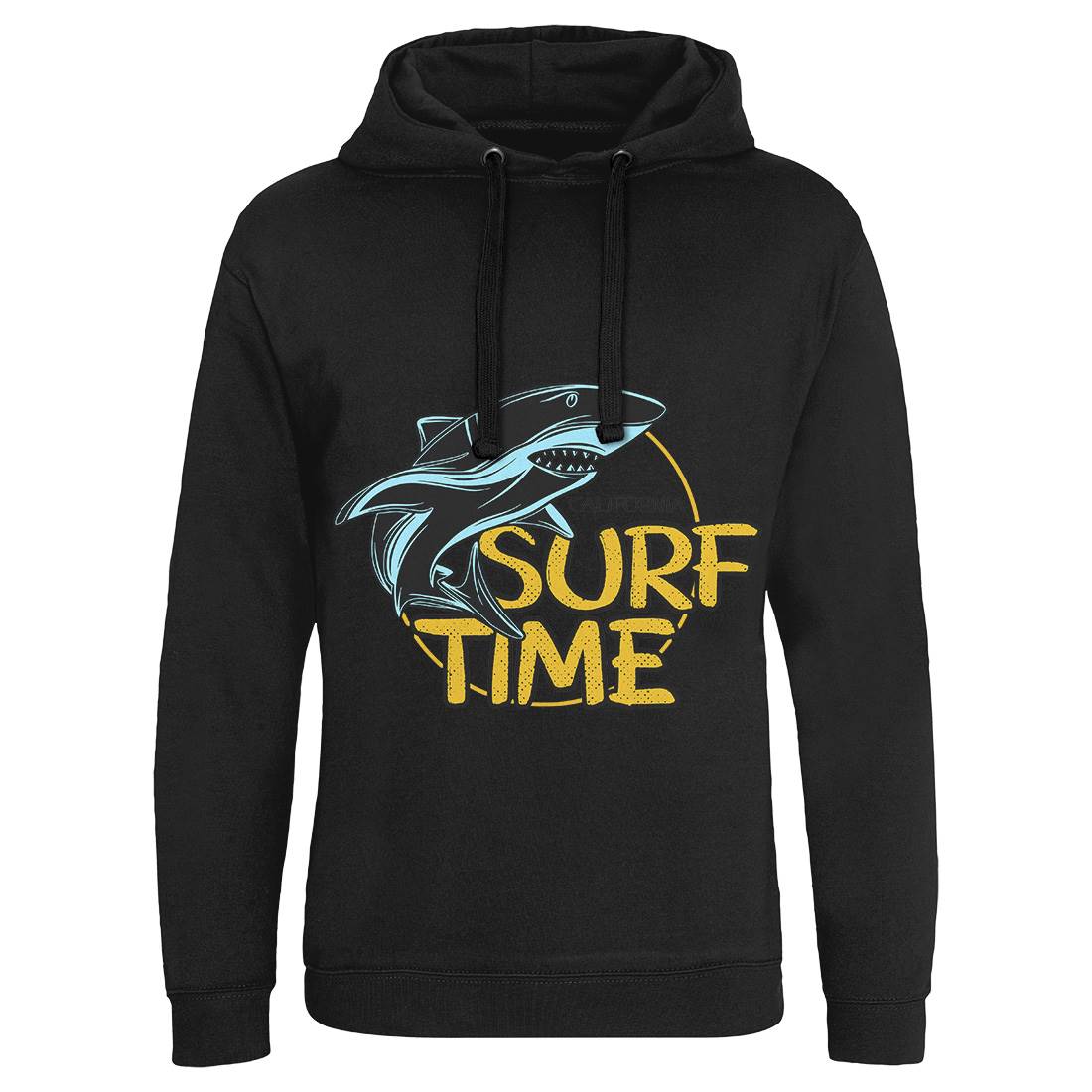 Shark Time Mens Hoodie Without Pocket Navy D969