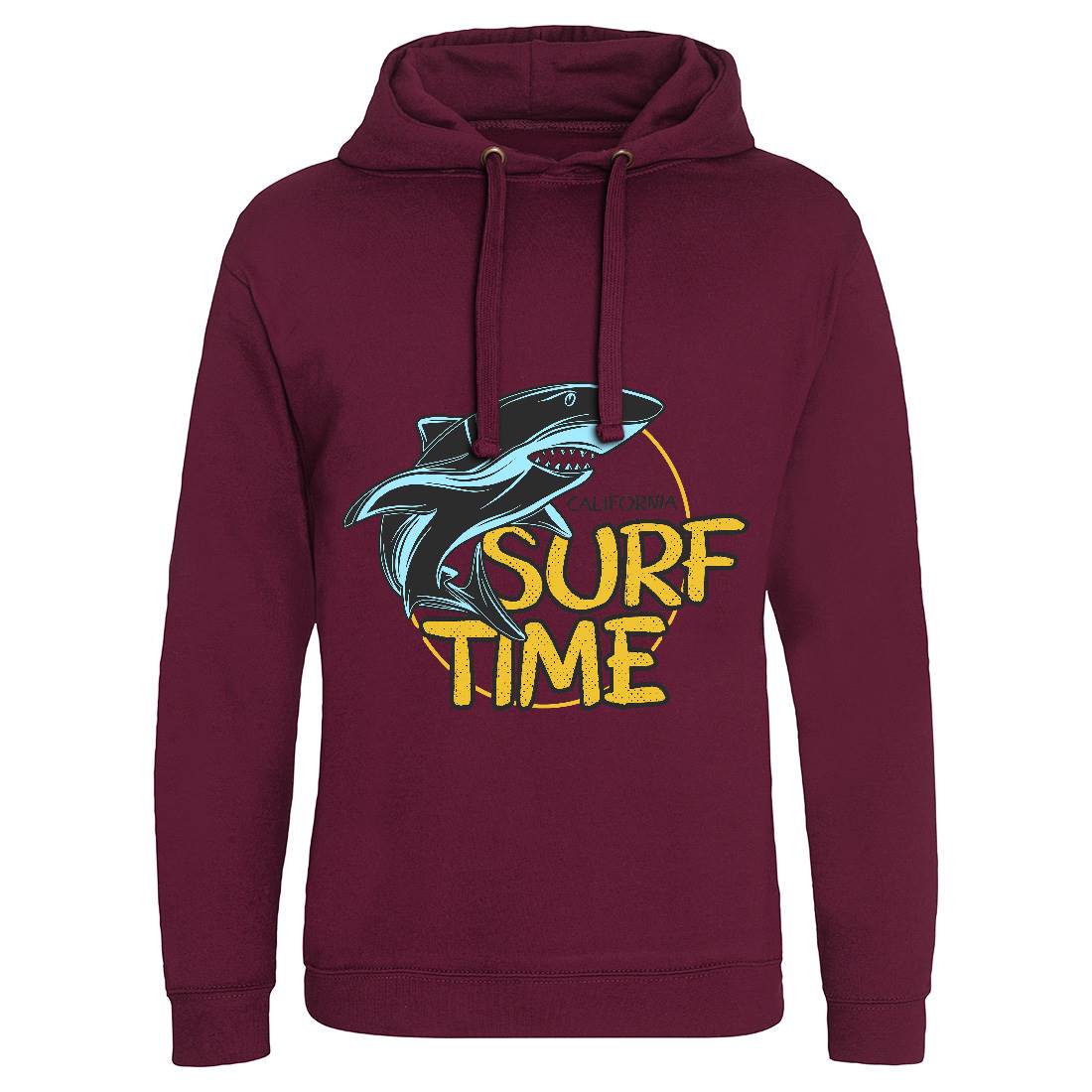 Shark Time Mens Hoodie Without Pocket Navy D969
