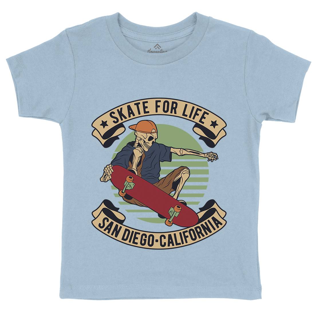 For Life Kids Crew Neck T-Shirt Skate D970