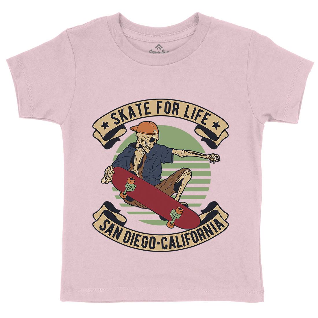 For Life Kids Organic Crew Neck T-Shirt Skate D970