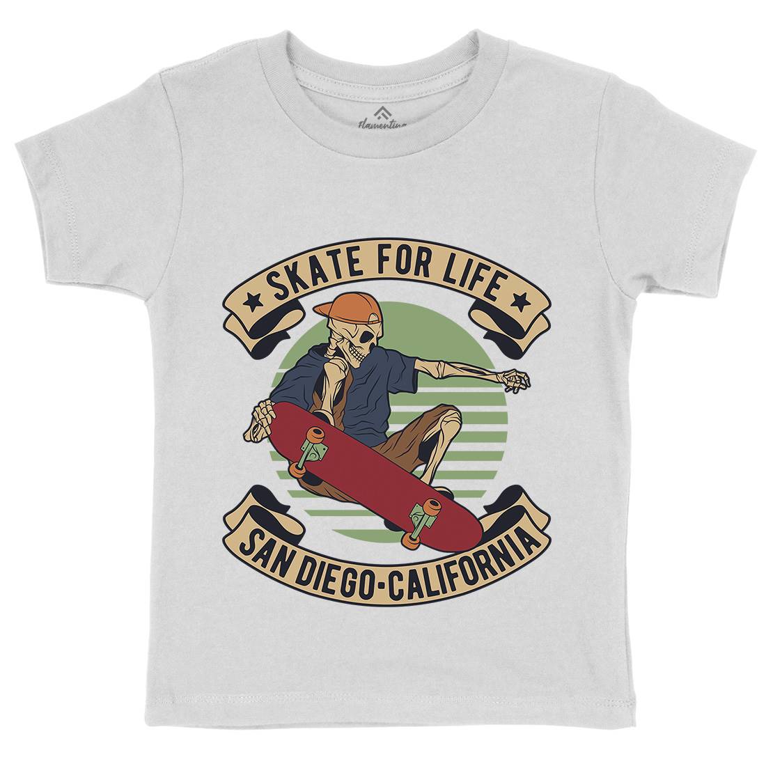 For Life Kids Crew Neck T-Shirt Skate D970