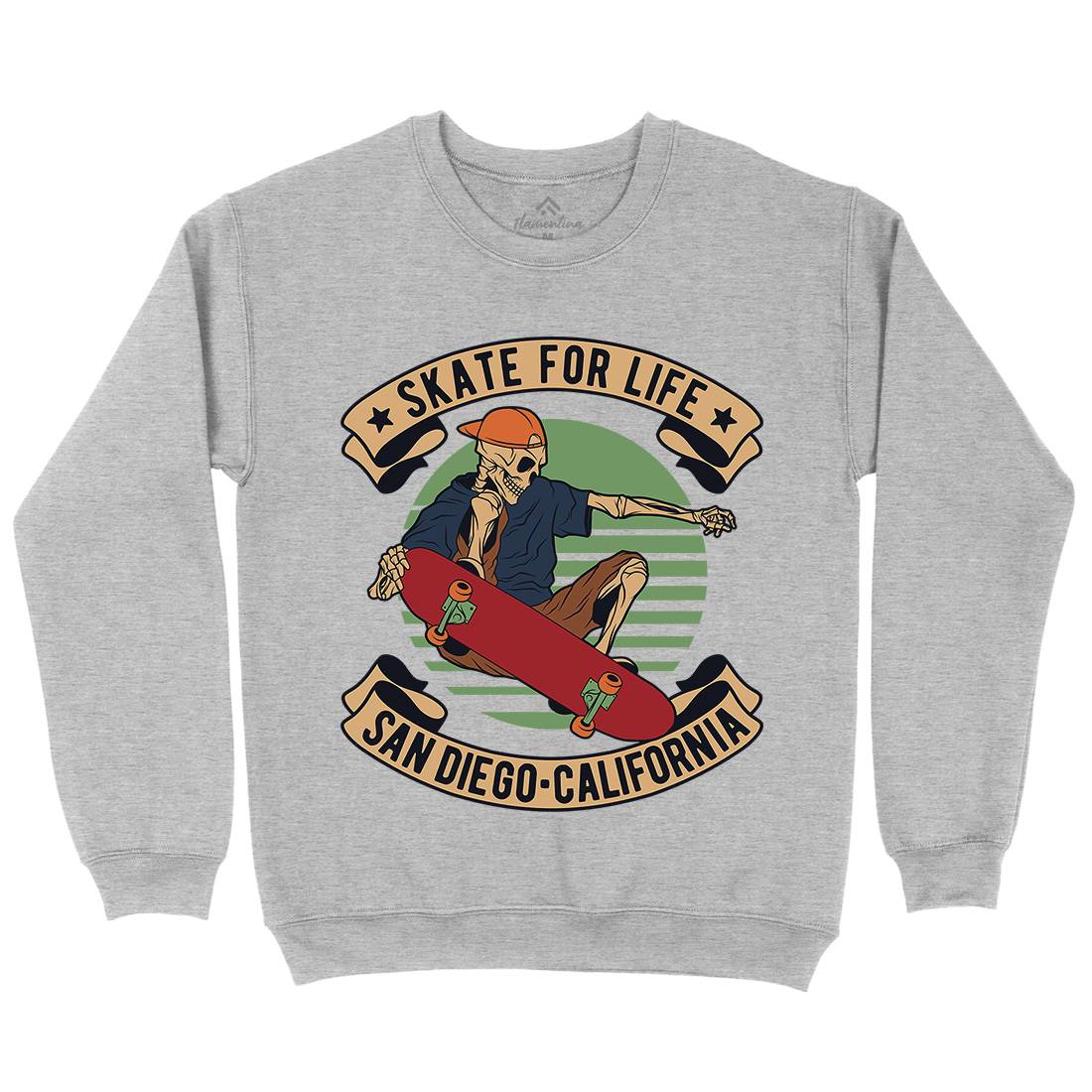 For Life Mens Crew Neck Sweatshirt Skate D970