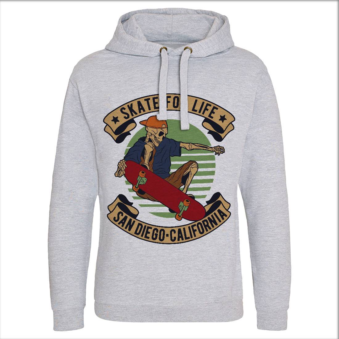 For Life Mens Hoodie Without Pocket Skate D970