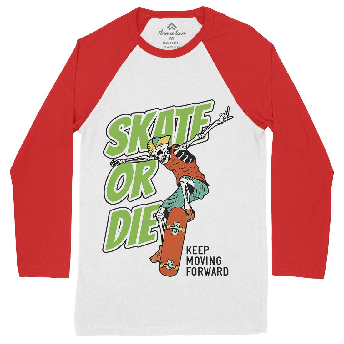 Or Die Mens Long Sleeve Baseball T-Shirt Skate D971