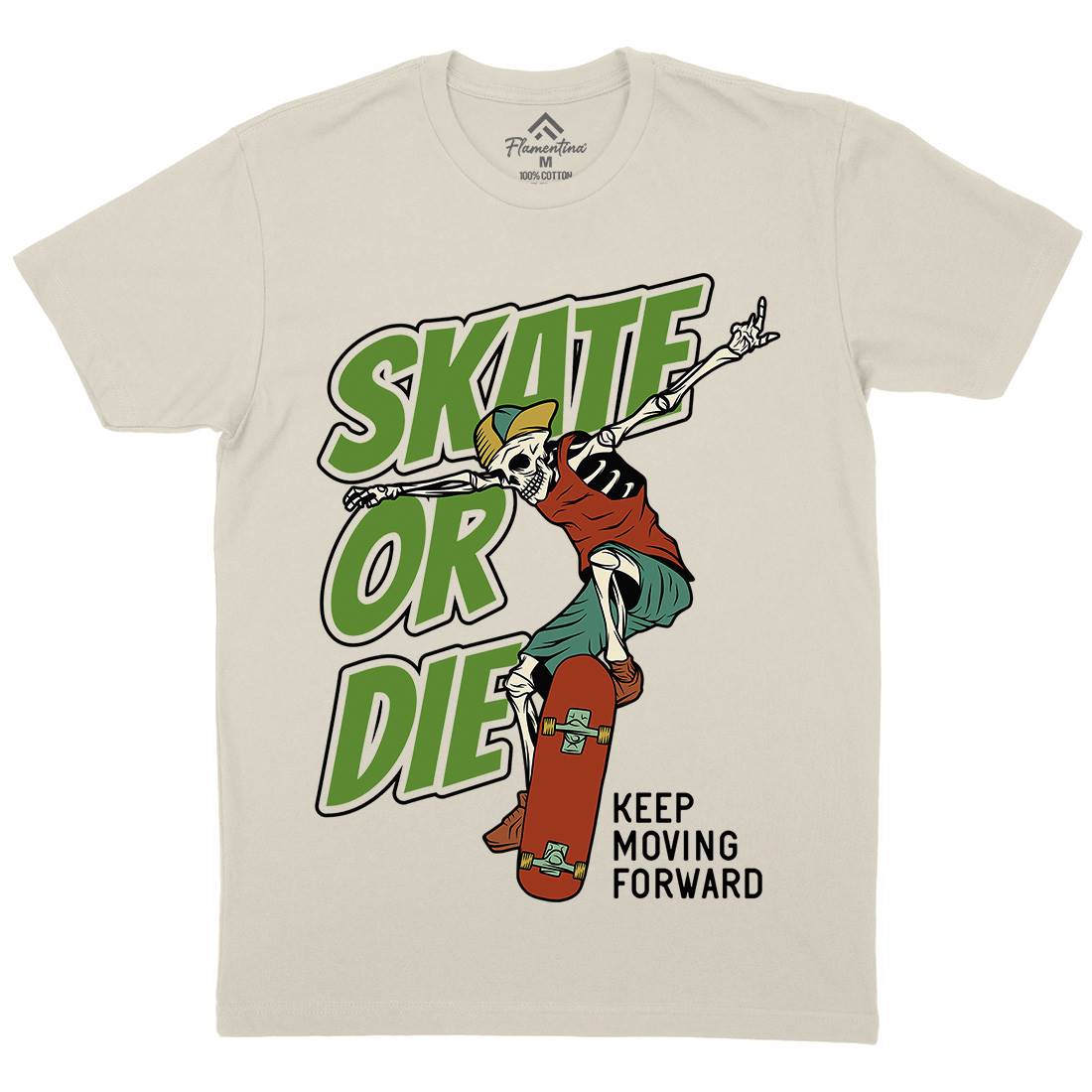 Or Die Mens Organic Crew Neck T-Shirt Skate D971