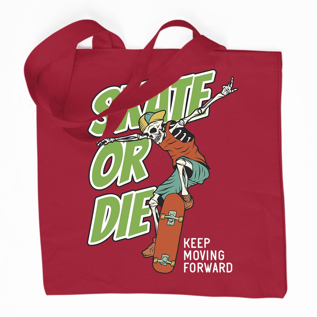 Or Die Organic Premium Cotton Tote Bag Skate D971
