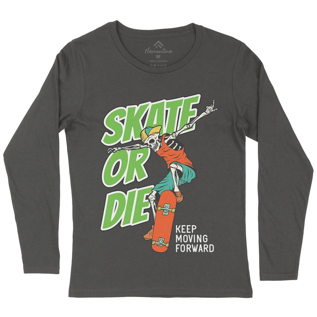 Or Die Womens Long Sleeve T-Shirt Skate D971