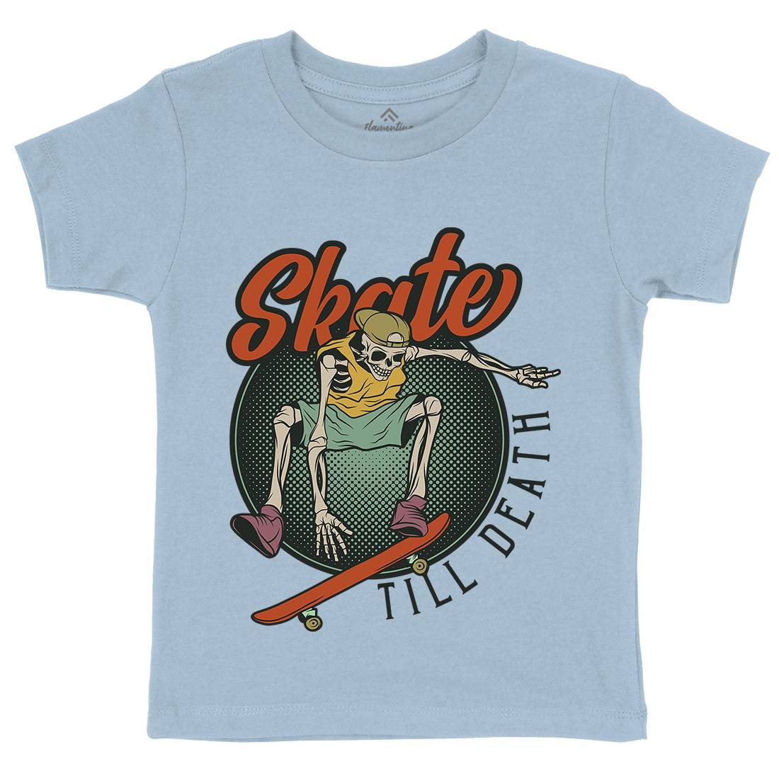 Till Death Kids Crew Neck T-Shirt Skate D972