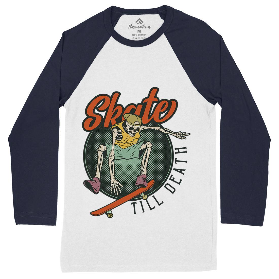 Till Death Mens Long Sleeve Baseball T-Shirt Skate D972