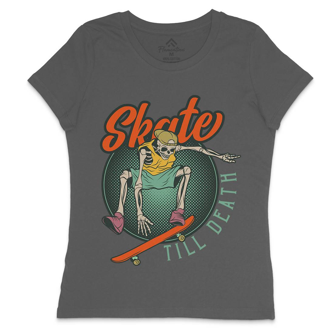 Till Death Womens Crew Neck T-Shirt Skate D972