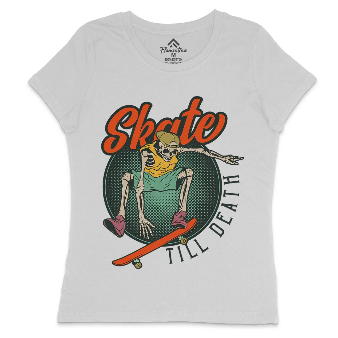 Till Death Womens Crew Neck T-Shirt Skate D972