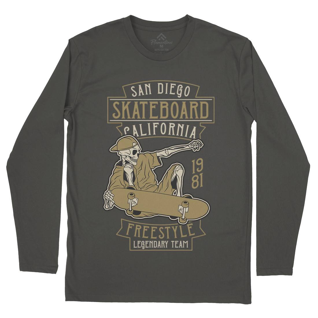 Skateboard Freestyle Mens Long Sleeve T-Shirt Skate D974