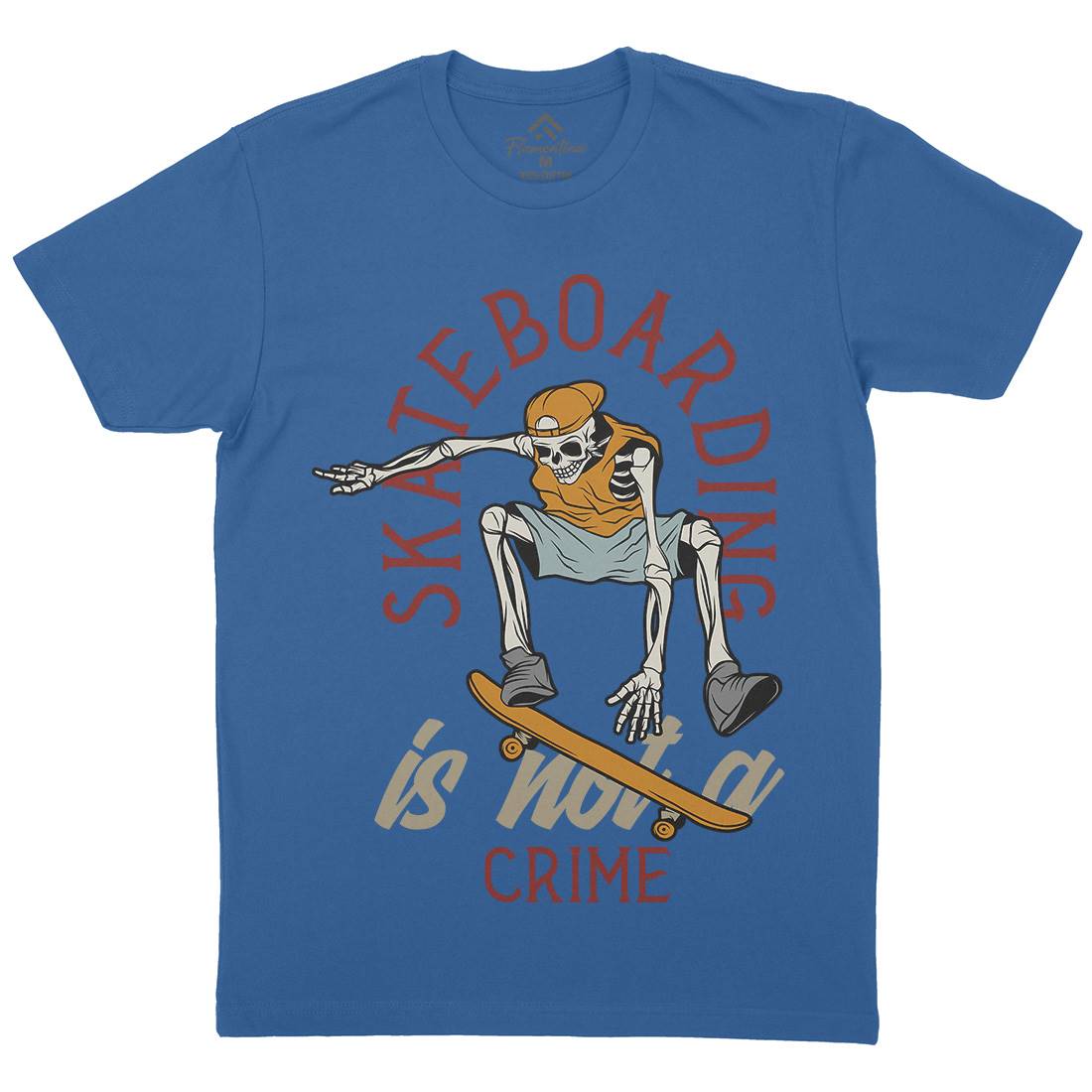 Skateboarding Crime Mens Crew Neck T-Shirt Skate D975