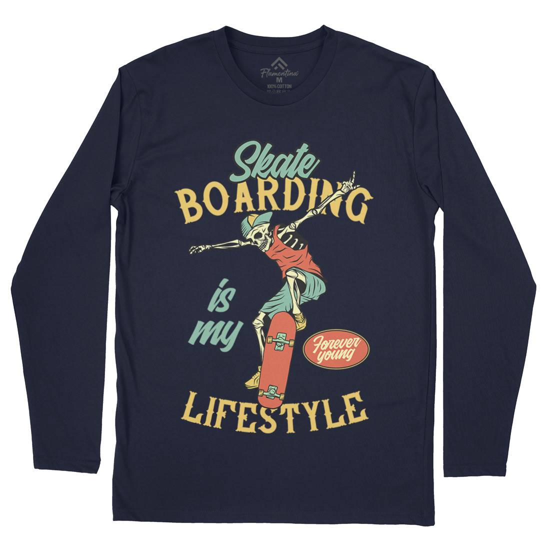 Skateboarding Lifestyle Mens Long Sleeve T-Shirt Skate D976