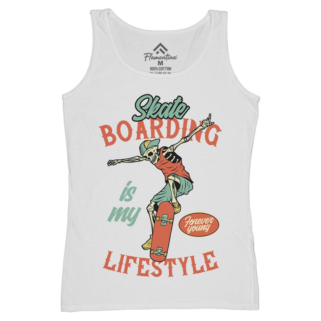 Skateboarding Lifestyle Womens Organic Tank Top Vest Skate D976