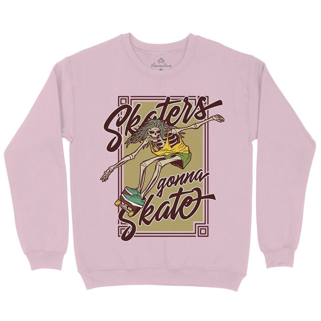 Skaters Gonna Kids Crew Neck Sweatshirt Skate D977