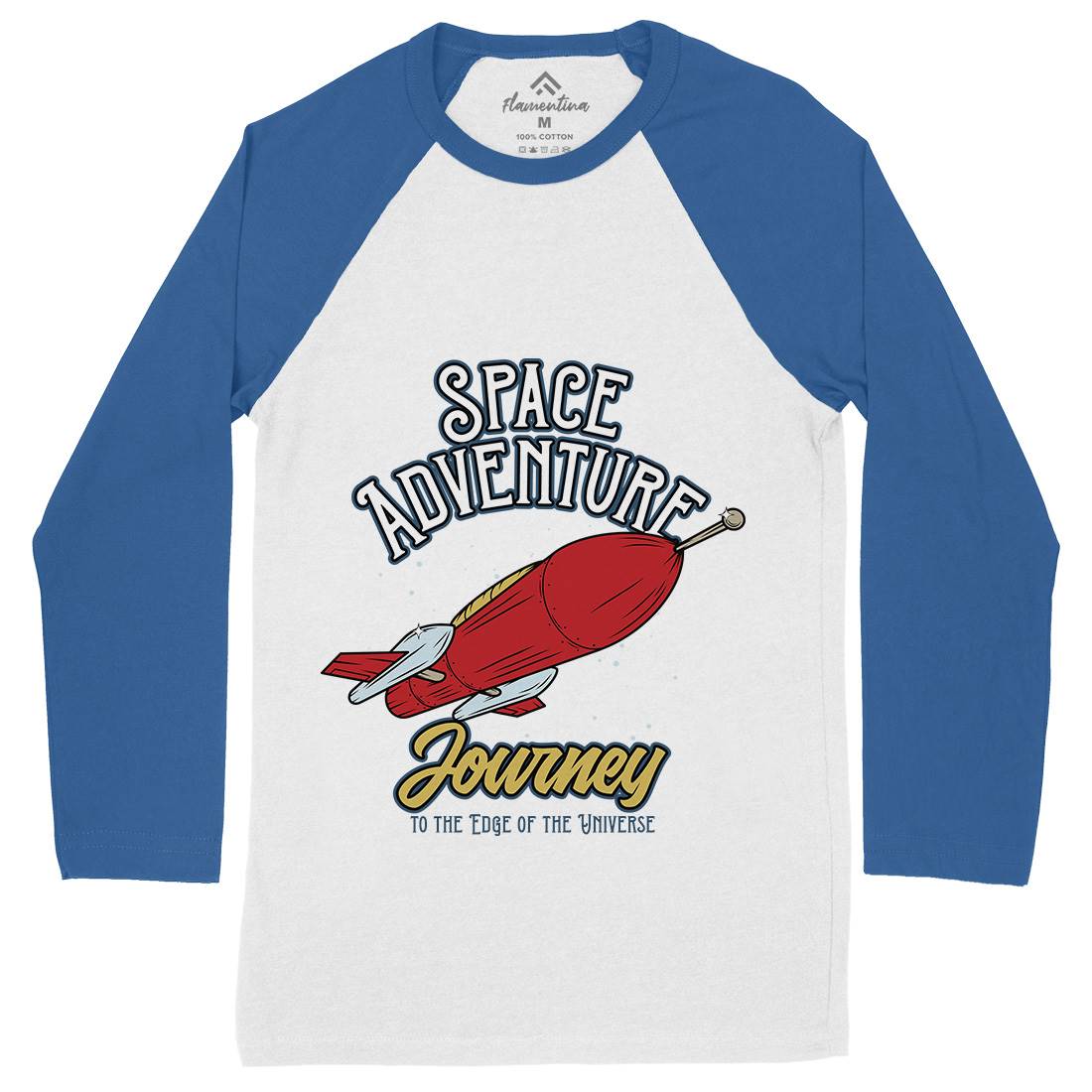 Adventure Mens Long Sleeve Baseball T-Shirt Space D978