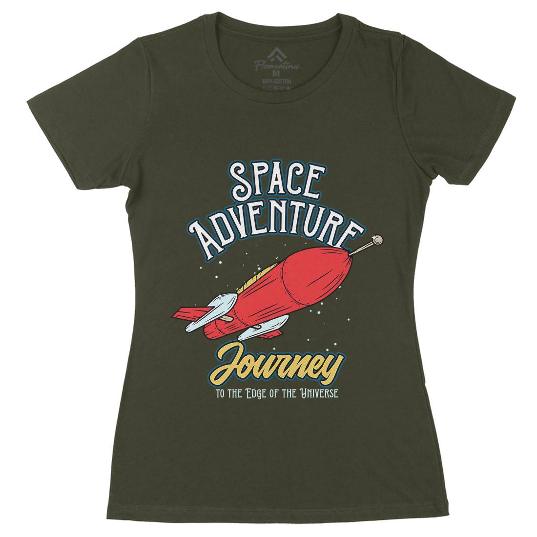 Adventure Womens Organic Crew Neck T-Shirt Space D978