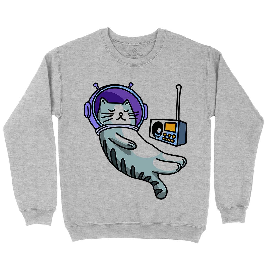 Cat Radio Mens Crew Neck Sweatshirt Space D979