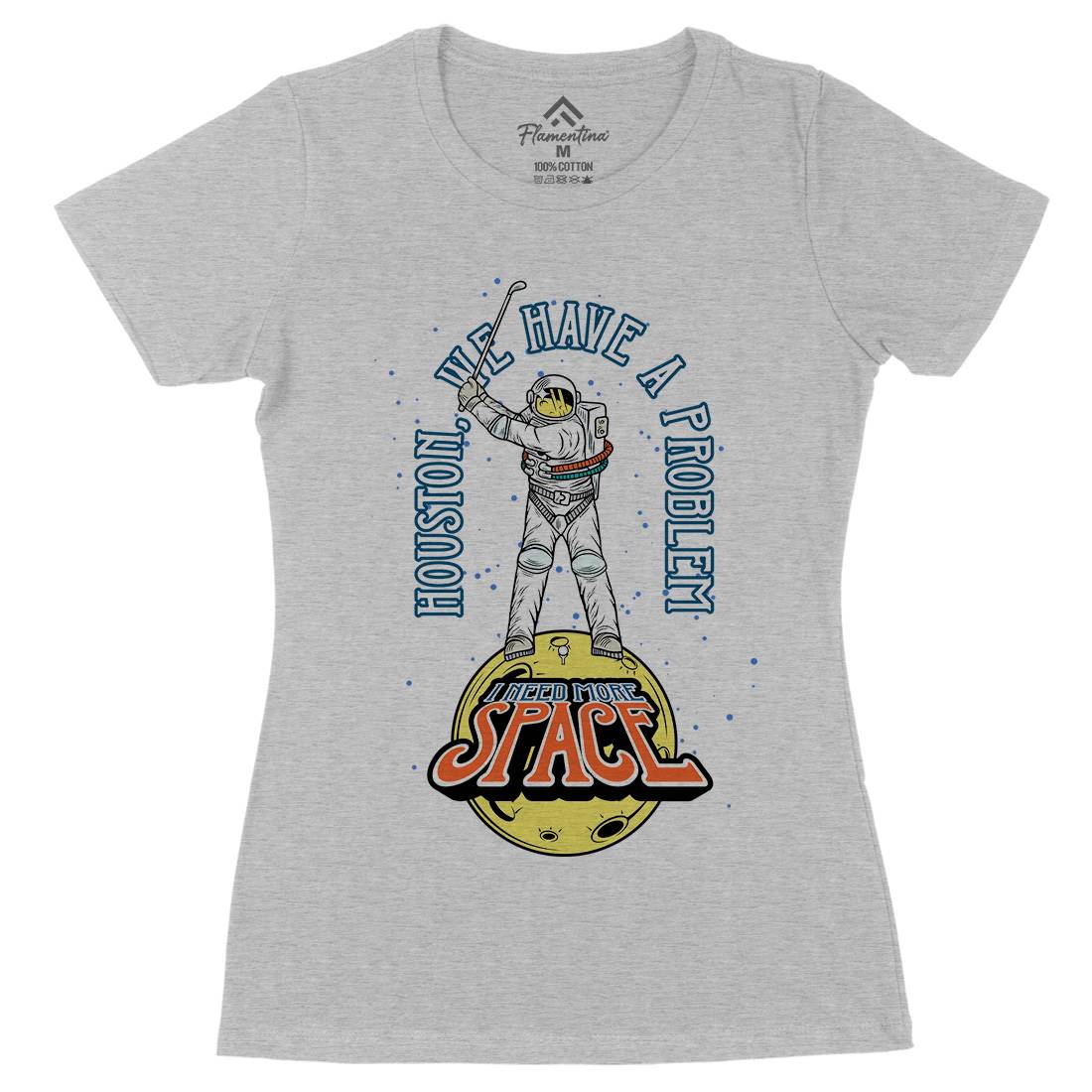 Problem Womens Organic Crew Neck T-Shirt Space D980
