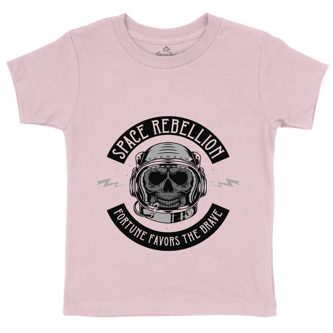 Rebellion Kids Organic Crew Neck T-Shirt Space D981
