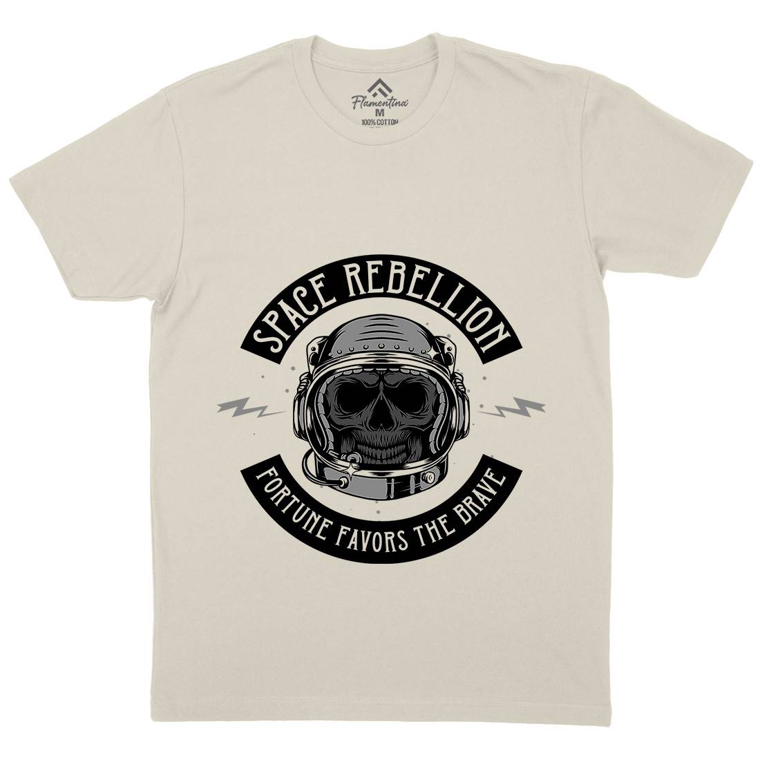 Rebellion Mens Organic Crew Neck T-Shirt Space D981