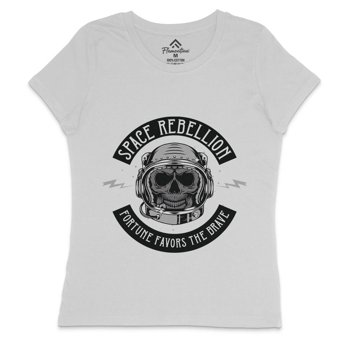 Rebellion Womens Crew Neck T-Shirt Space D981