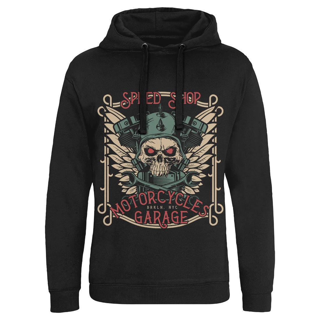 Speed Shop Mens Hoodie Without Pocket Motorcycles D982