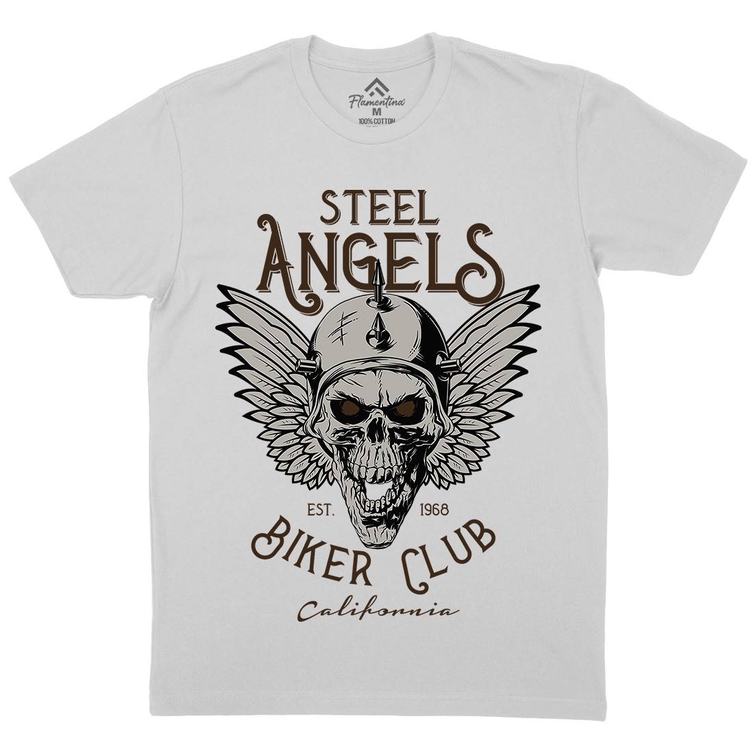 Steel Angels Mens Crew Neck T-Shirt Motorcycles D984