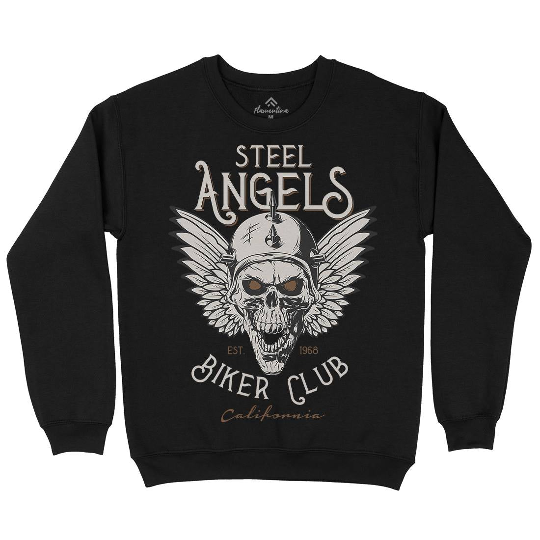 Steel Angels Kids Crew Neck Sweatshirt Motorcycles D984