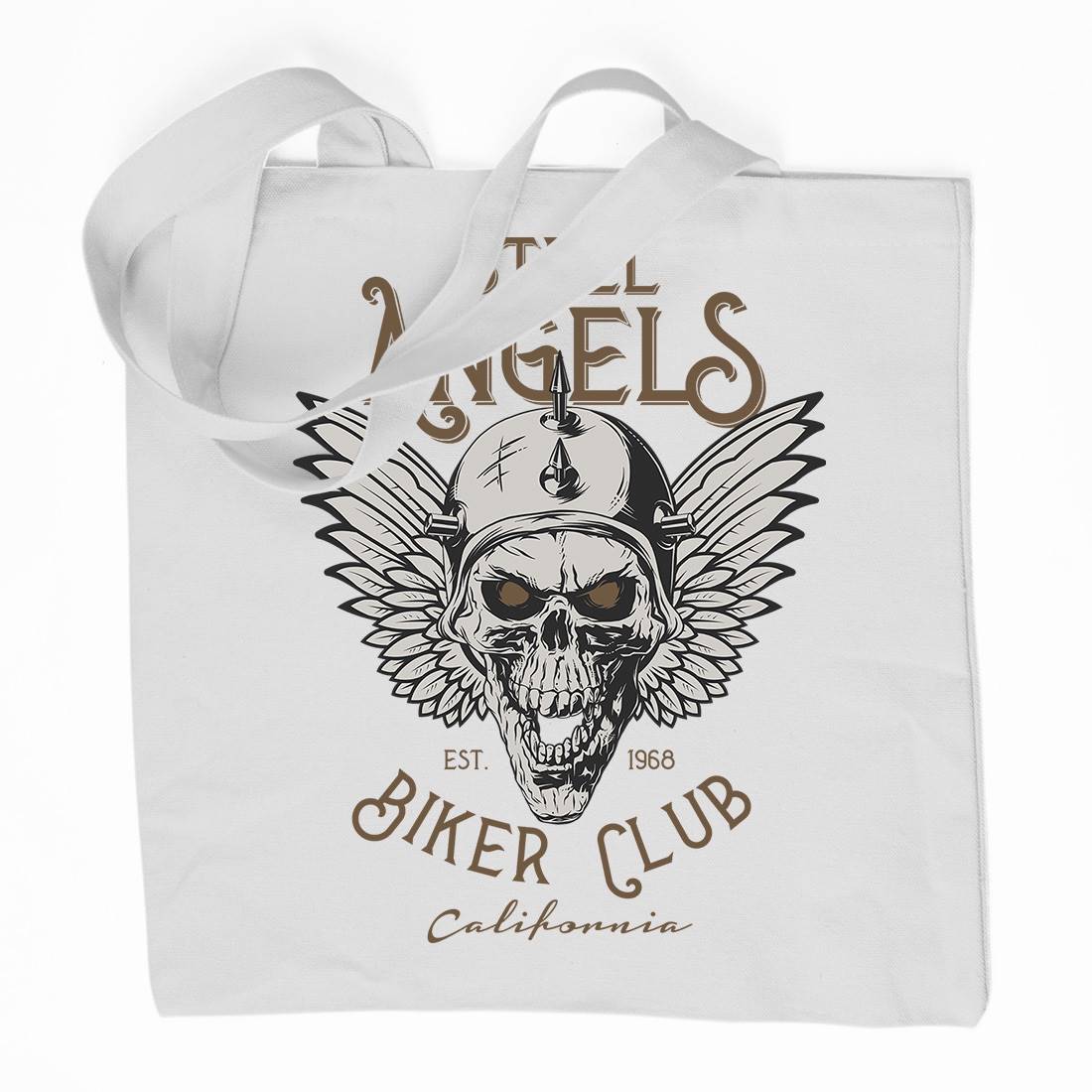 Steel Angels Organic Premium Cotton Tote Bag Motorcycles D984