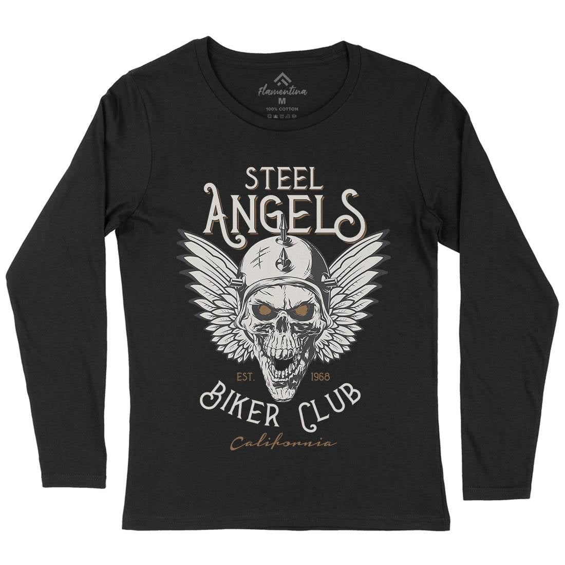 Steel Angels Womens Long Sleeve T-Shirt Motorcycles D984