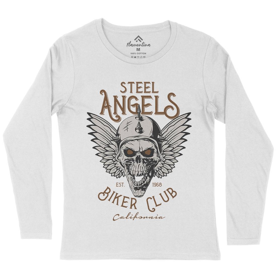 Steel Angels Womens Long Sleeve T-Shirt Motorcycles D984