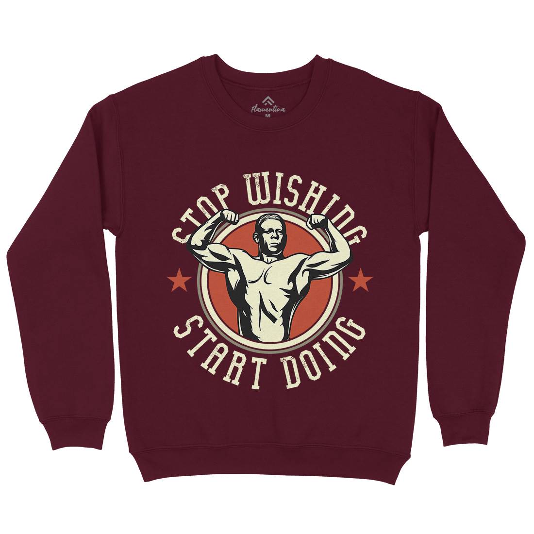 Stop Wishing Kids Crew Neck Sweatshirt Gym D985